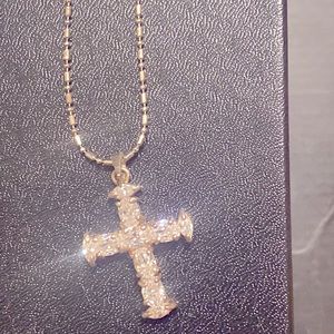Sterling silver cross with High qualityCZ